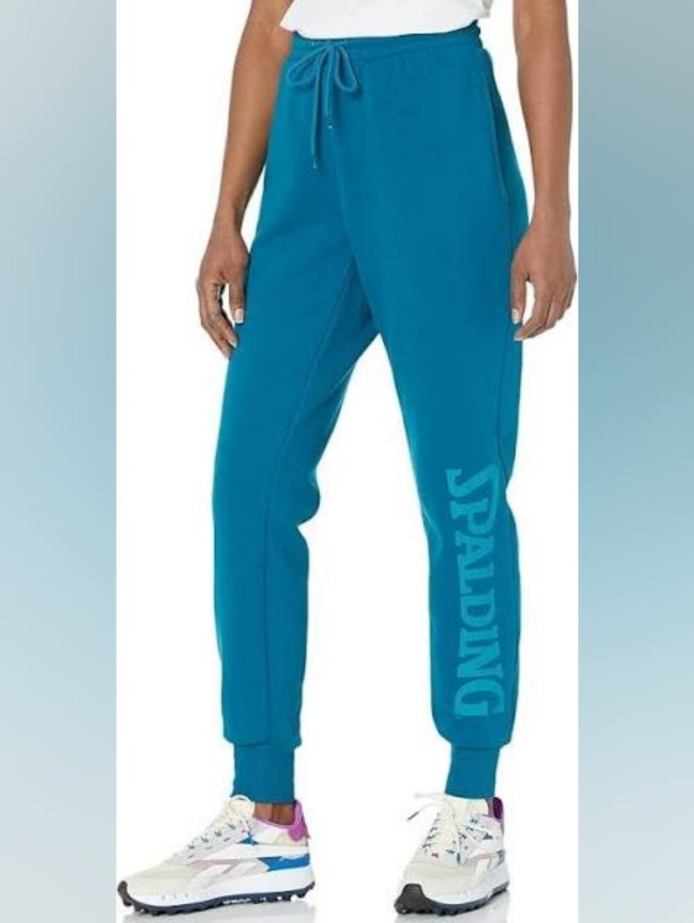 NWT Spalding Fleece Jogger Sweatpants Deep Lagoon Teal Blue Women's M
